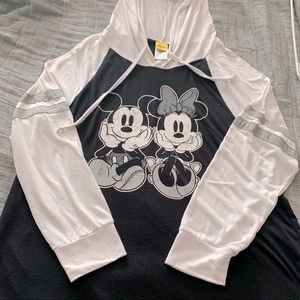Disney Mickey and Minnie T shirt hoodie